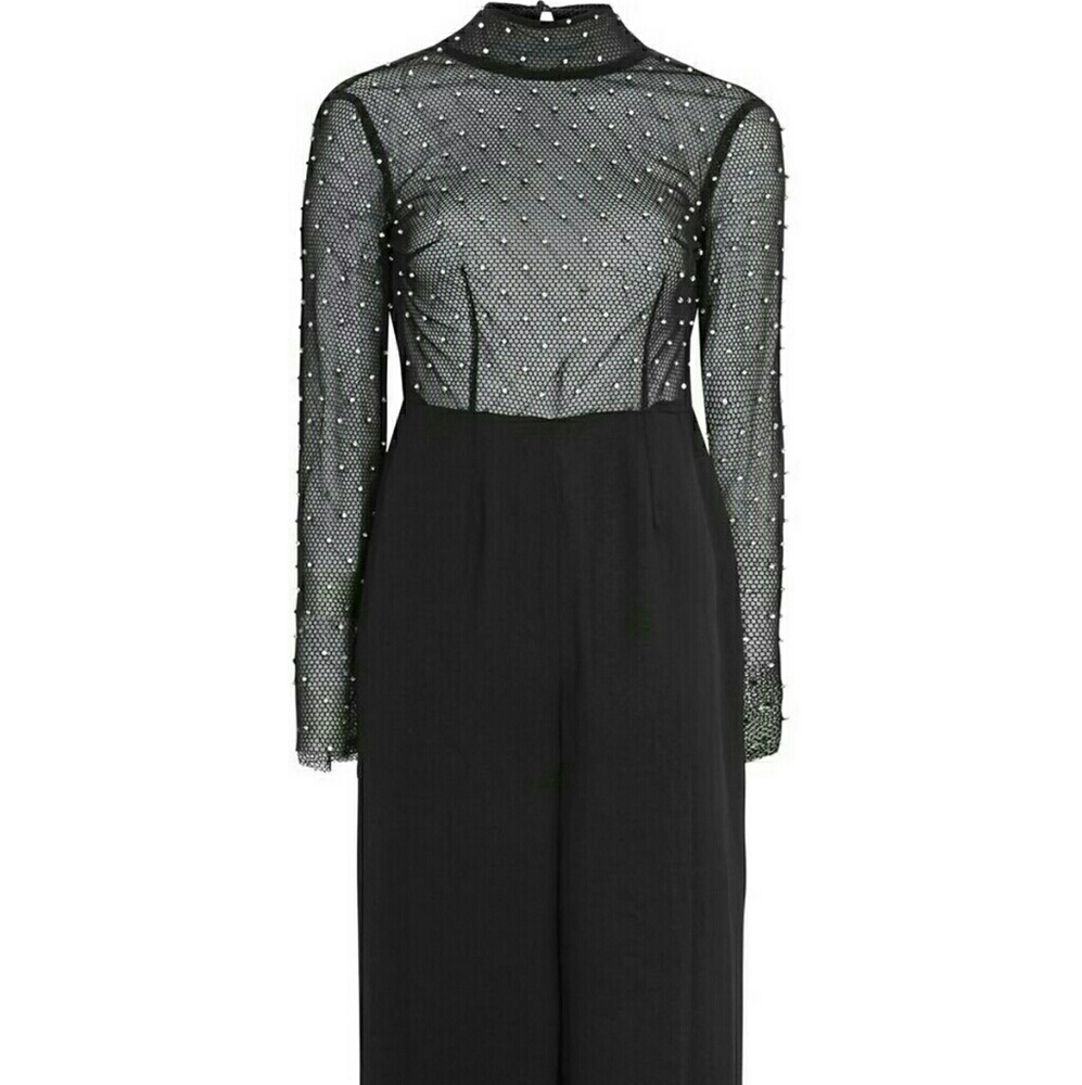 SOLD!!! Diamante Mesh Jumpsuit